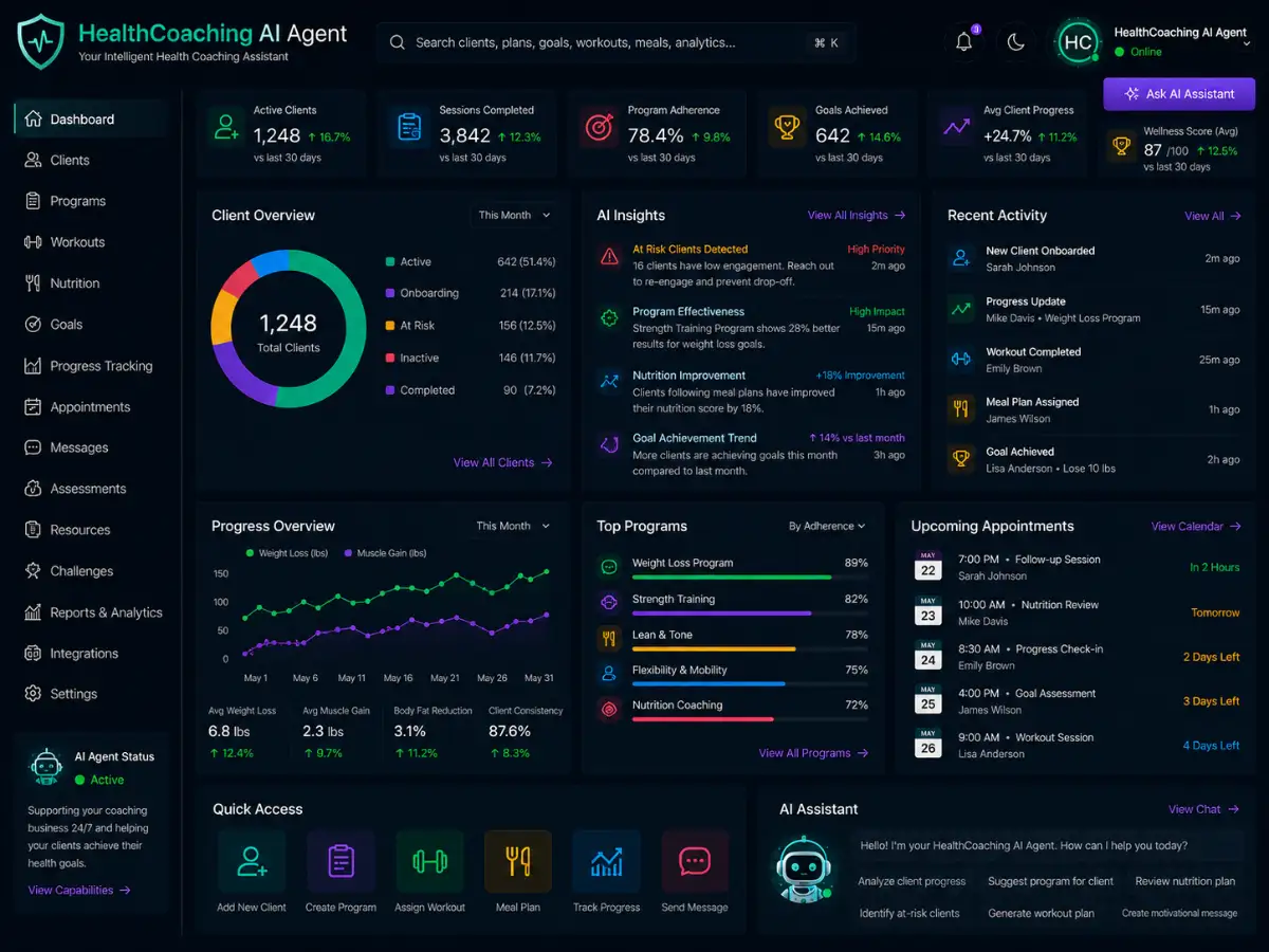 healthcoaching.app AI health coaching app — health coaching app preview